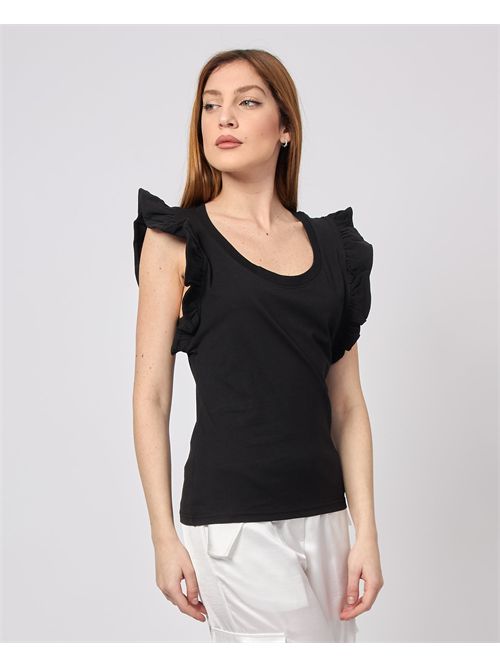 T-shirt donna Silvian Heach in maglia fine SILVIAN HEACH | GPP25205CNBLACK
